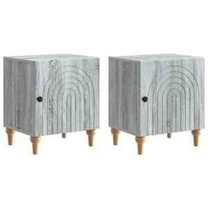vidaXL Dulap de noapte 2 pcs Sonoma gri 43 x 34, 5 x 50 cm imagine