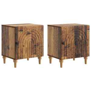 vidaXL Dulap de noapte 2 pcs Lemn vechi 43 x 34, 5 x 50 cm imagine