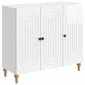 vidaXL Bufet Alb foarte lucios 89 x 34, 5 x 80 cm Lemn prelucrat imagine
