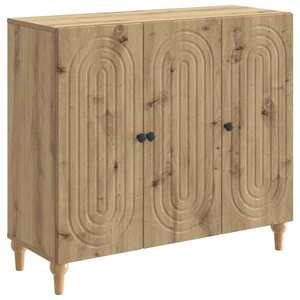 vidaXL Bufet Stejar Artizanal 89 x 34, 5 x 80 cm Lemn prelucrat imagine