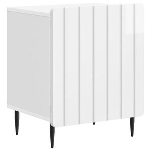 vidaXL Dulap de noapte Alb foarte lucios 43 x 34, 5 x 52 cm imagine