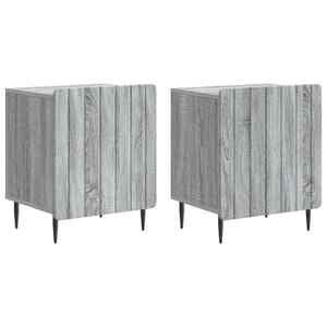 vidaXL Dulap de noapte 2 pcs Sonoma gri 43 x 34, 5 x 52 cm imagine