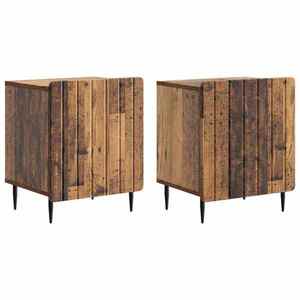 vidaXL Dulap de noapte 2 pcs Lemn vechi 43 x 34, 5 x 52 cm imagine