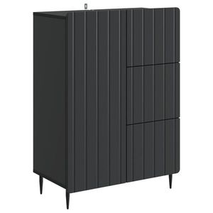 vidaXL Bufet cu sertar Negru 66 x 34, 5 x 91, 5 cm Lemn prelucrat imagine