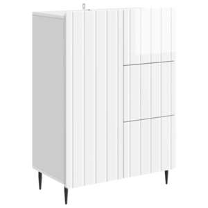 vidaXL Bufet Alb foarte lucios 66 x 34, 5 x 91, 5 cm Lemn prelucrat imagine