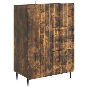 vidaXL Bufet Stejar fumuriu 66 x 34, 5 x 91, 5 cm Lemn prelucrat imagine