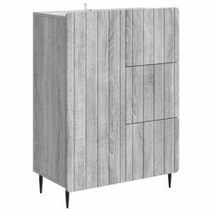 vidaXL Bufet cu sertar Sonoma gri 66 x 34, 5 x 91, 5 cm Lemn prelucrat imagine