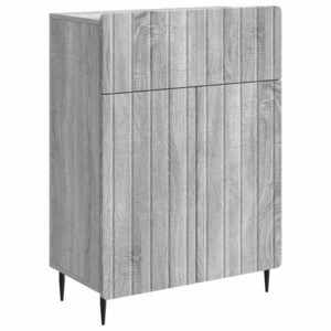 vidaXL Bufet cu sertar Sonoma gri 66 x 34, 5 x 92 cm Lemn prelucrat imagine