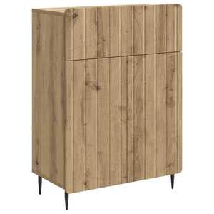 vidaXL Bufet Stejar Artizanal 66 x 34, 5 x 92 cm Lemn prelucrat imagine