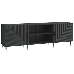 vidaXL Cabinet TV Negru 150 x 31 x 50 cm Lemn prelucrat imagine