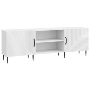 vidaXL Cabinet TV Alb foarte lucios 150 x 31 x 50 cm Lemn prelucrat imagine