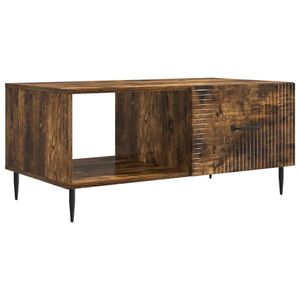 vidaXL Masă de cafea Stejar fumuriu 90 x 50 x 40 cm Lemn prelucrat imagine