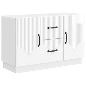 vidaXL Bufet Alb foarte lucios 89 x 34, 5 x 57 cm Lemn prelucrat imagine