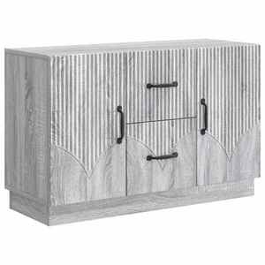 vidaXL Bufet cu sertar Sonoma gri 89 x 34, 5 x 57 cm Lemn prelucrat imagine
