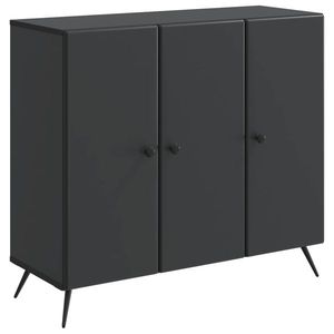 vidaXL Bufet Negru 89 x 34, 5 x 80 cm Lemn prelucrat imagine