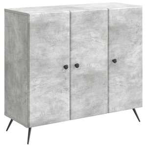 vidaXL Bufet Gri Beton 89 x 34, 5 x 80 cm Lemn prelucrat imagine