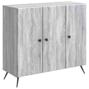 vidaXL Bufet Sonoma gri 89 x 34, 5 x 80 cm Lemn prelucrat imagine