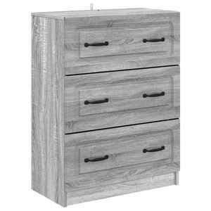 vidaXL Dulap cu sertare Sonoma gri 66 x 34, 5 x 87 cm Lemn prelucrat imagine