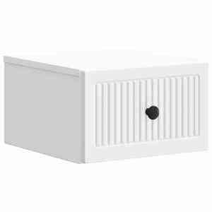 vidaXL Dulap de noapte suspendat Alb 33 x 34, 5 x 20 cm Lemn prelucrat imagine