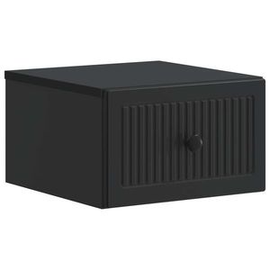 vidaXL Dulap de noapte suspendat cu sertar Negru 33 x 34, 5 x 20 cm imagine