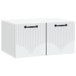 vidaXL Oglindă TV montată pe perete Pe perete Alb 59, 5 x 41 x 30 cm imagine