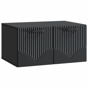 vidaXL Oglindă TV montată pe perete Pe perete Negru 59, 5 x 41 x 30 cm imagine