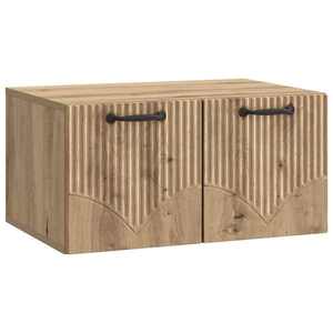 vidaXL Oglindă TV montată pe perete Stejar Artizanal 59, 5 x 41 x 30 cm imagine
