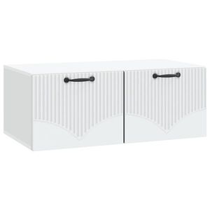 vidaXL Oglindă TV montată pe perete Pe perete Alb 78, 5 x 41 x 30 cm imagine