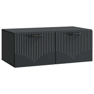 vidaXL Oglindă TV montată pe perete Pe perete Negru 78, 5 x 41 x 30 cm imagine