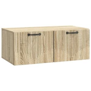 vidaXL Oglindă TV montată pe perete Stejar Sonoma 78, 5 x 41 x 30 cm imagine