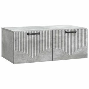 vidaXL Oglindă TV montată pe perete Gri Beton 78, 5 x 41 x 30 cm imagine