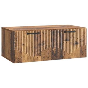 vidaXL Oglindă TV montată pe perete Lemn vechi 78, 5 x 41 x 30 cm imagine