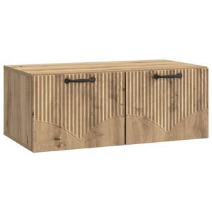 vidaXL Oglindă TV montată pe perete Stejar Artizanal 78, 5 x 41 x 30 cm imagine