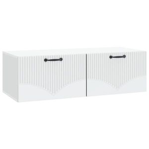 vidaXL Oglindă TV montată pe perete Alb 98 x 41 x 30 cm Lemn prelucrat imagine