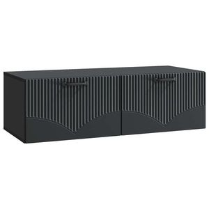 vidaXL Oglindă TV montată pe perete Pe perete Negru 98 x 41 x 30 cm imagine