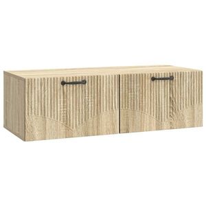 vidaXL Oglindă TV montată pe perete Stejar Sonoma 98 x 41 x 30 cm imagine