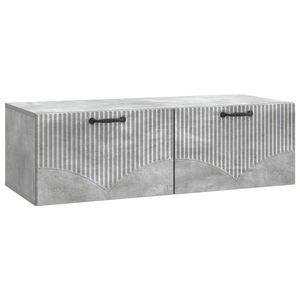 vidaXL Oglindă TV montată pe perete Gri Beton 98 x 41 x 30 cm imagine