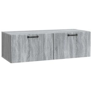vidaXL Oglindă TV montată pe perete Sonoma gri 98 x 41 x 30 cm imagine