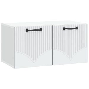 vidaXL Oglindă TV montată pe perete Pe perete Alb 59, 5 x 31 x 30 cm imagine