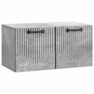 vidaXL Oglindă TV montată pe perete Gri Beton 59, 5 x 31 x 30 cm imagine