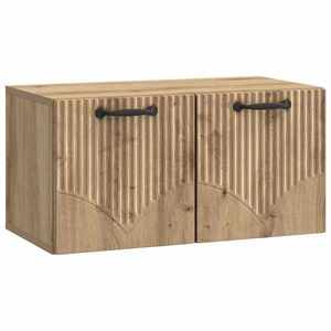 vidaXL Oglindă TV montată pe perete Stejar Artizanal 59, 5 x 31 x 30 cm imagine