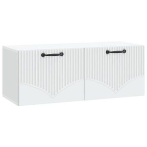 vidaXL Oglindă TV montată pe perete Pe perete Alb 78, 5 x 31 x 30 cm imagine