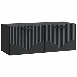 vidaXL Oglindă TV montată pe perete Pe perete Negru 78, 5 x 31 x 30 cm imagine