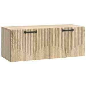 vidaXL Oglindă TV montată pe perete Stejar Sonoma 78, 5 x 31 x 30 cm imagine