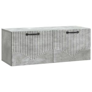 vidaXL Oglindă TV montată pe perete Gri Beton 78, 5 x 31 x 30 cm imagine