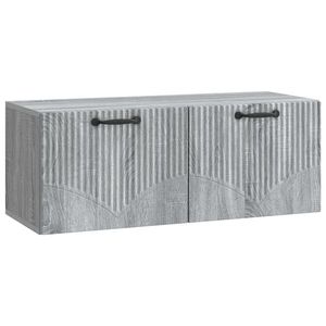 vidaXL Oglindă TV montată pe perete Sonoma gri 78, 5 x 31 x 30 cm imagine