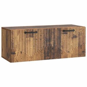 vidaXL Oglindă TV montată pe perete Lemn vechi 78, 5 x 31 x 30 cm imagine