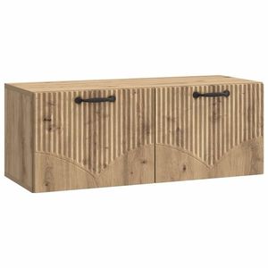 vidaXL Oglindă TV montată pe perete Stejar Artizanal 78, 5 x 31 x 30 cm imagine
