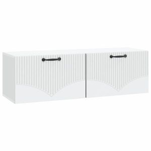 vidaXL Oglindă TV montată pe perete Alb 98 x 31 x 30 cm Lemn prelucrat imagine