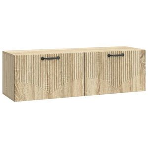 vidaXL Oglindă TV montată pe perete Stejar Sonoma 98 x 31 x 30 cm imagine